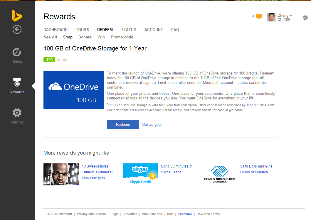 OneDrive and Bing Rewards!